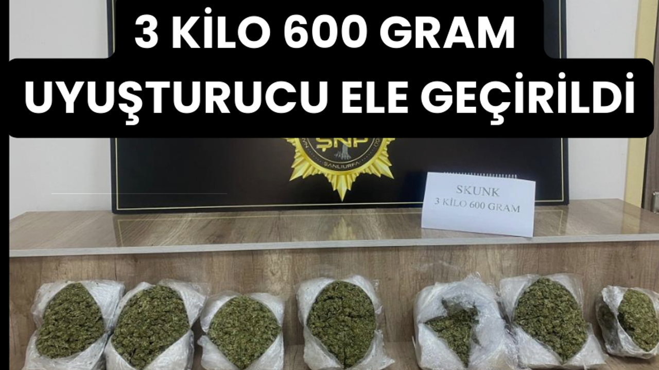 3 kilo 600 gram uyuşturucu ele geçirildi