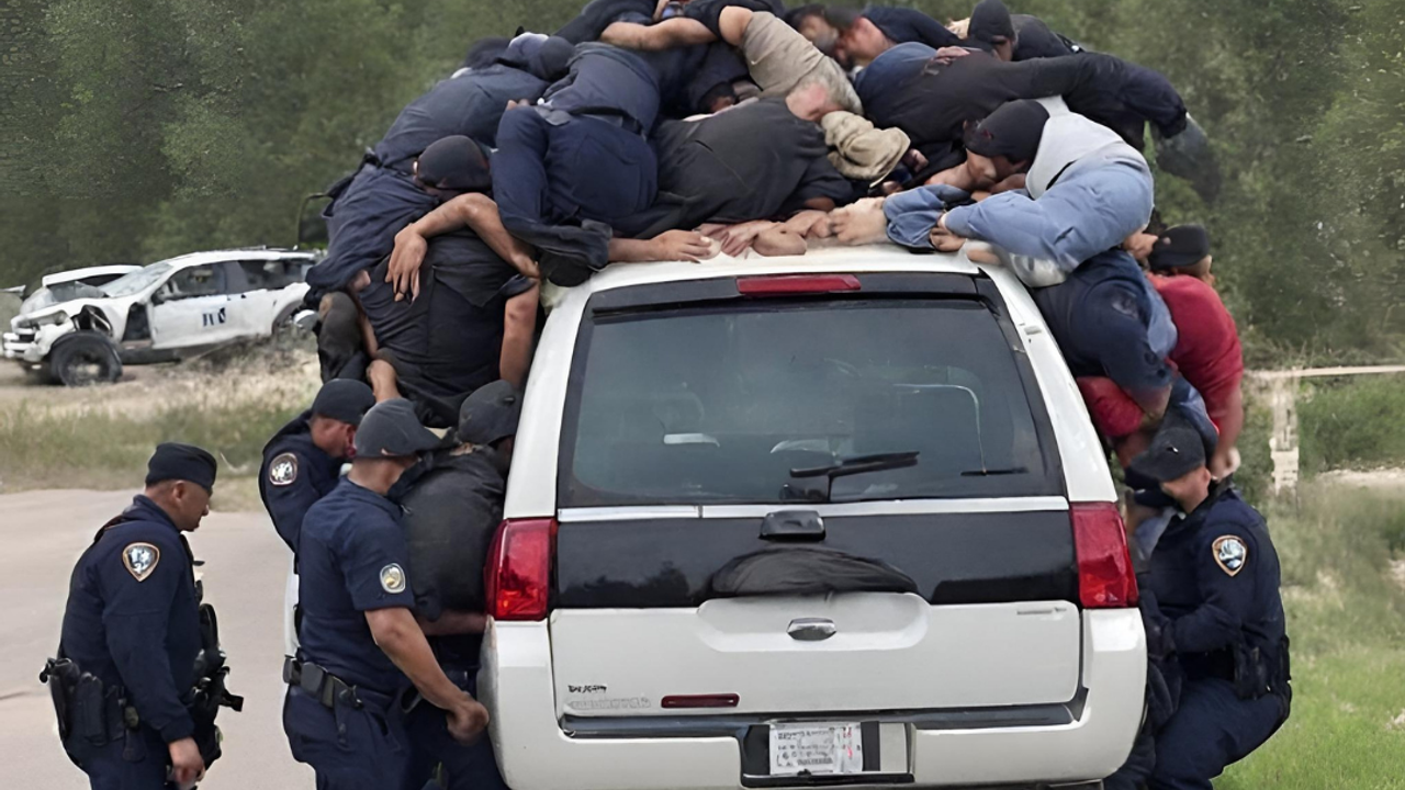 Araç içinde 22 düzensiz göçmen yakalandı