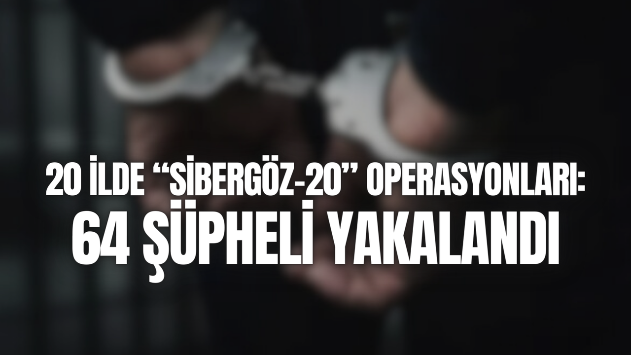 20 ilde “Sibergöz-20” operasyonları: 64 şüpheli yakalandı