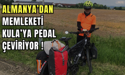 Bisiklet sevdalısı Karcı, Almanya’dan memleketi Kula’ya pedal çeviriyor !