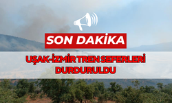 Uşak-İzmir tren seferleri durduruldu... Alaşehir'deki yangında ekip sayısı 71’e çıktı