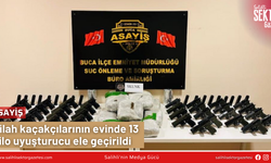 Silah kaçakçılarının evinde 13 kilo uyuşturucu ele geçirildi