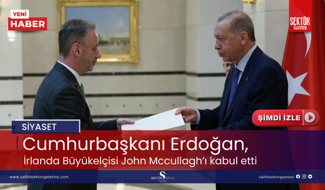 Cumhurbaşkanı Erdoğan, İrlanda Büyükelçisi John Mccullagh’ı kabul etti