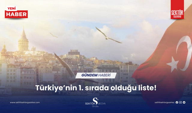 Türkiye’nin Dünyada 1. sırada olduğu liste!