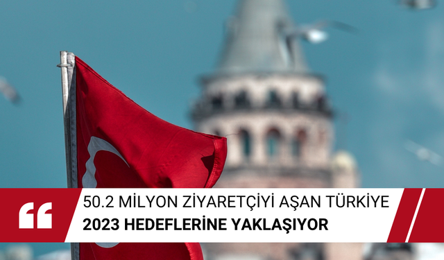 50.2 milyon ziyaretçiyi aşan Türkiye 2023 hedeflerine yaklaşıyor