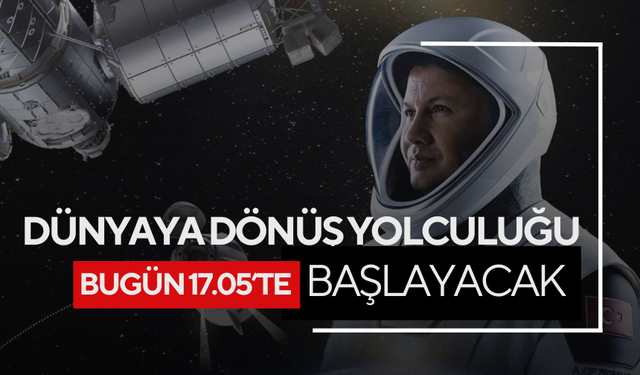 Bakan Kacır duyurdu: Gezeravcı'nın ISS'ten dünyaya dönüş yolculuğu bugün 17.05’te başlayacak