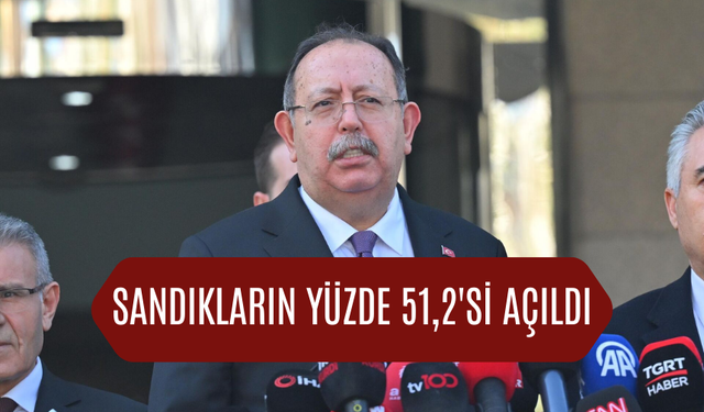 YSK Başkanı Yener: “Sandıkların yüzde 51,2'si açıldı