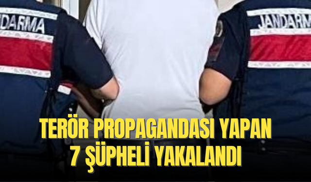 Terör propagandası yapan 7 şüpheli yakalandı