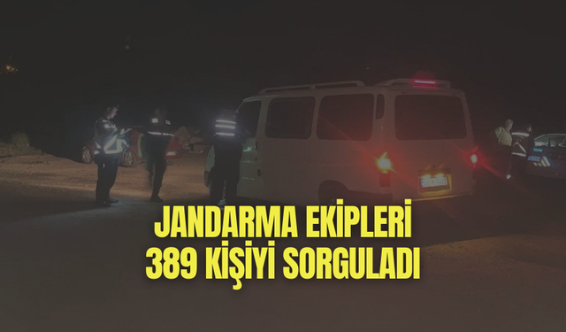Jandarma ekipleri 389 kişiyi sorguladı
