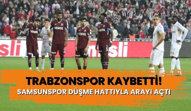 Trabzonspor'a 3'üncülük yarışında ağır darbe