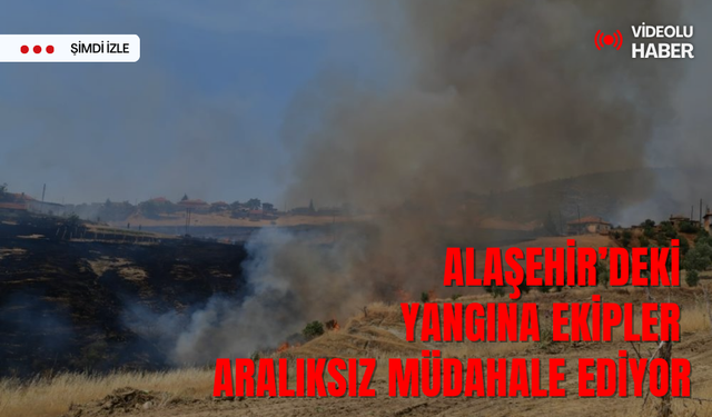 Alaşehir'deki yangına havadan ve karadan müdahale devam ediyor