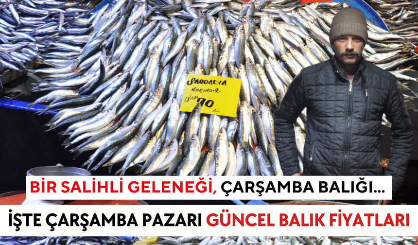 Salihli Çarşamba Pazarı'nda Güncel Balık Fiyatları | Hamsi, Karides, Barbun, Sarıkanat...